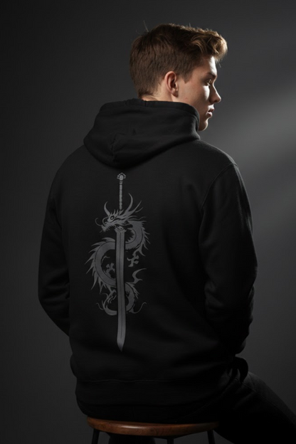 Black sword Dragon Pullover Hoodie