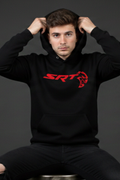 Black SRT Print pullover hoodie