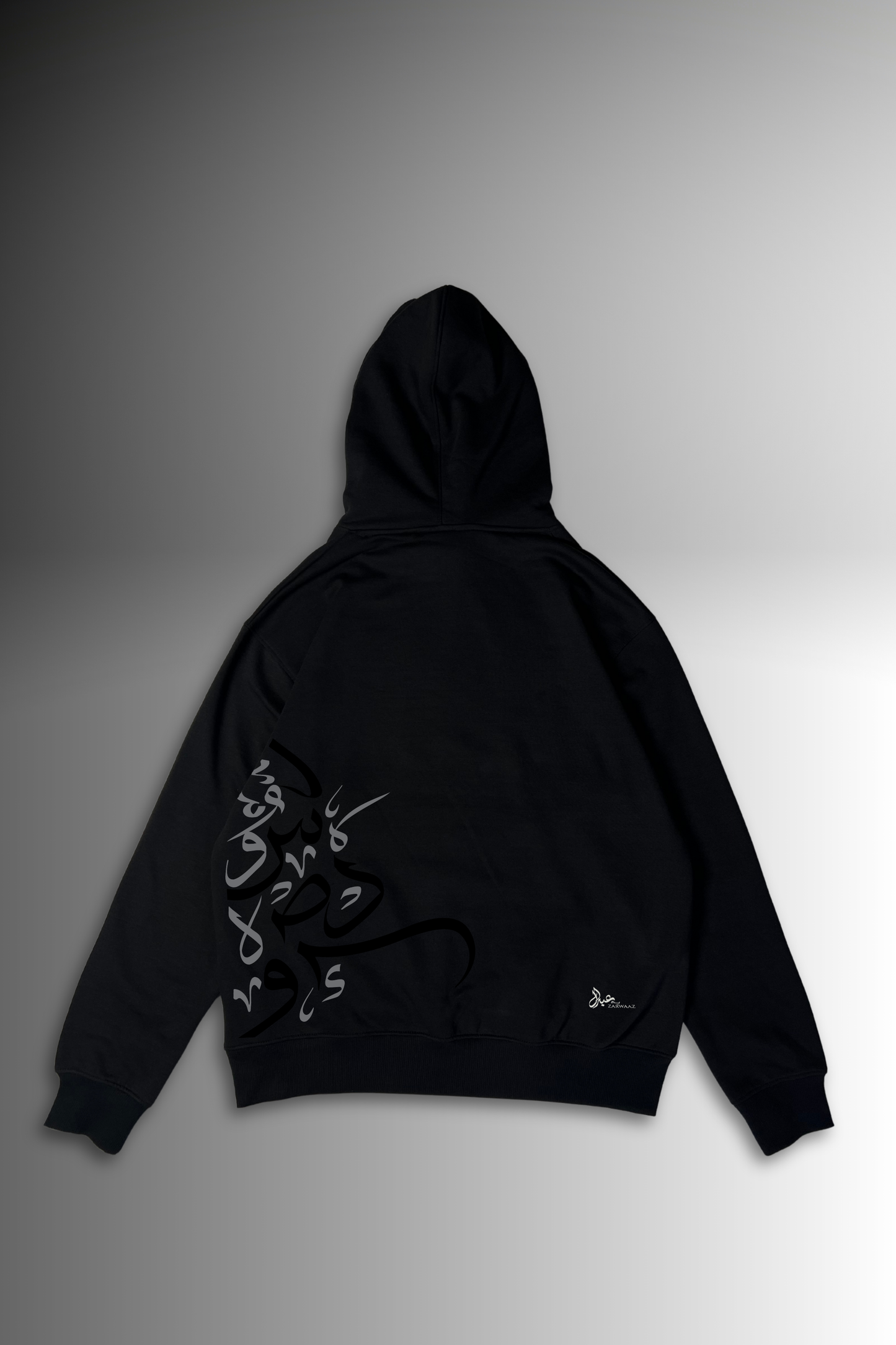 Black abstract Art pullover Hoodie