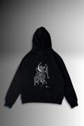 Black abstract Art pullover Hoodie