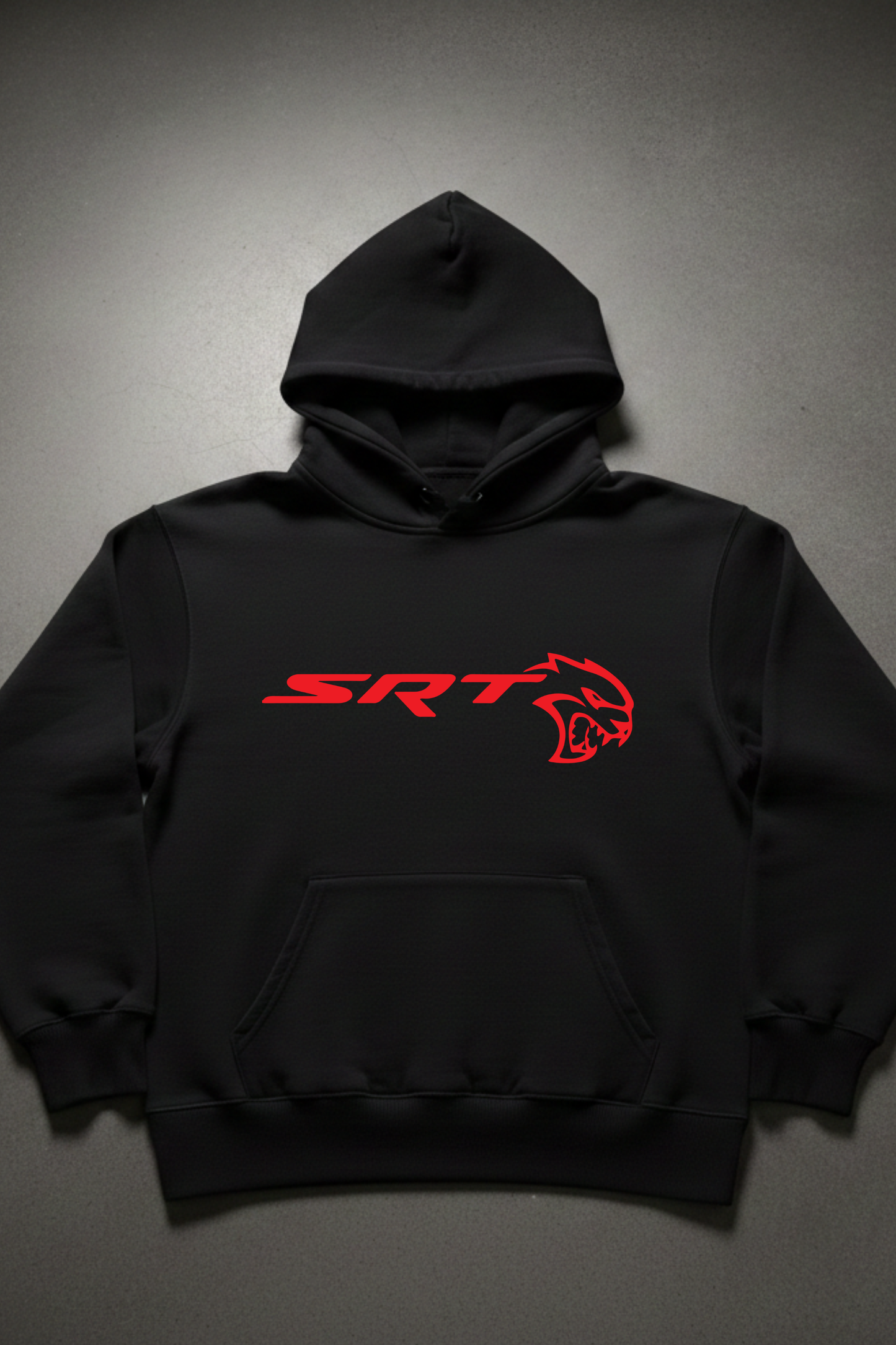 Black SRT Print pullover hoodie