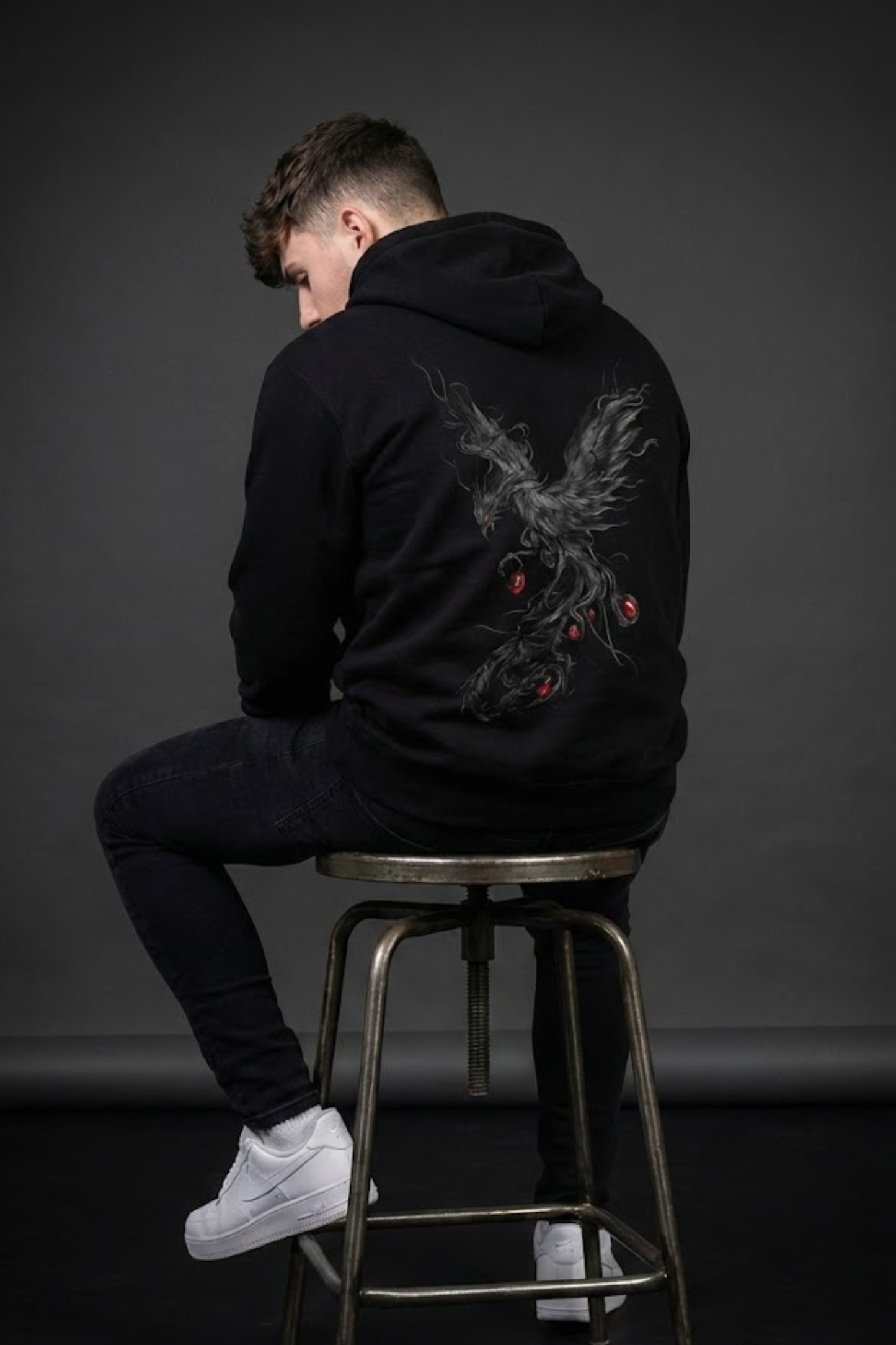 Black Pheonix  Pullover Hoodie