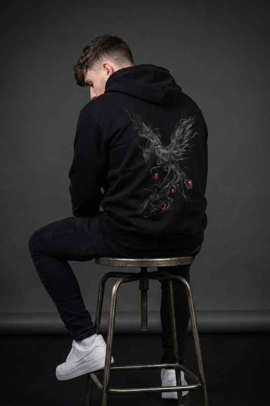 Black Pheonix  Pullover Hoodie