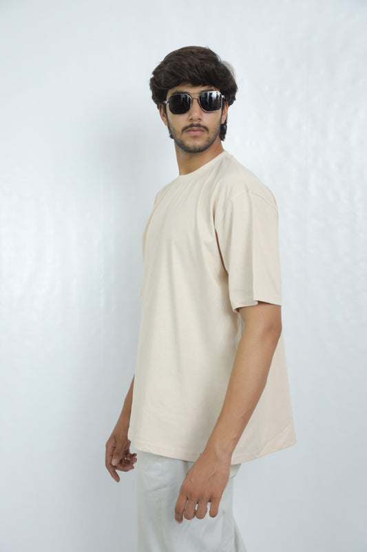 Beige Baggy T Shirt