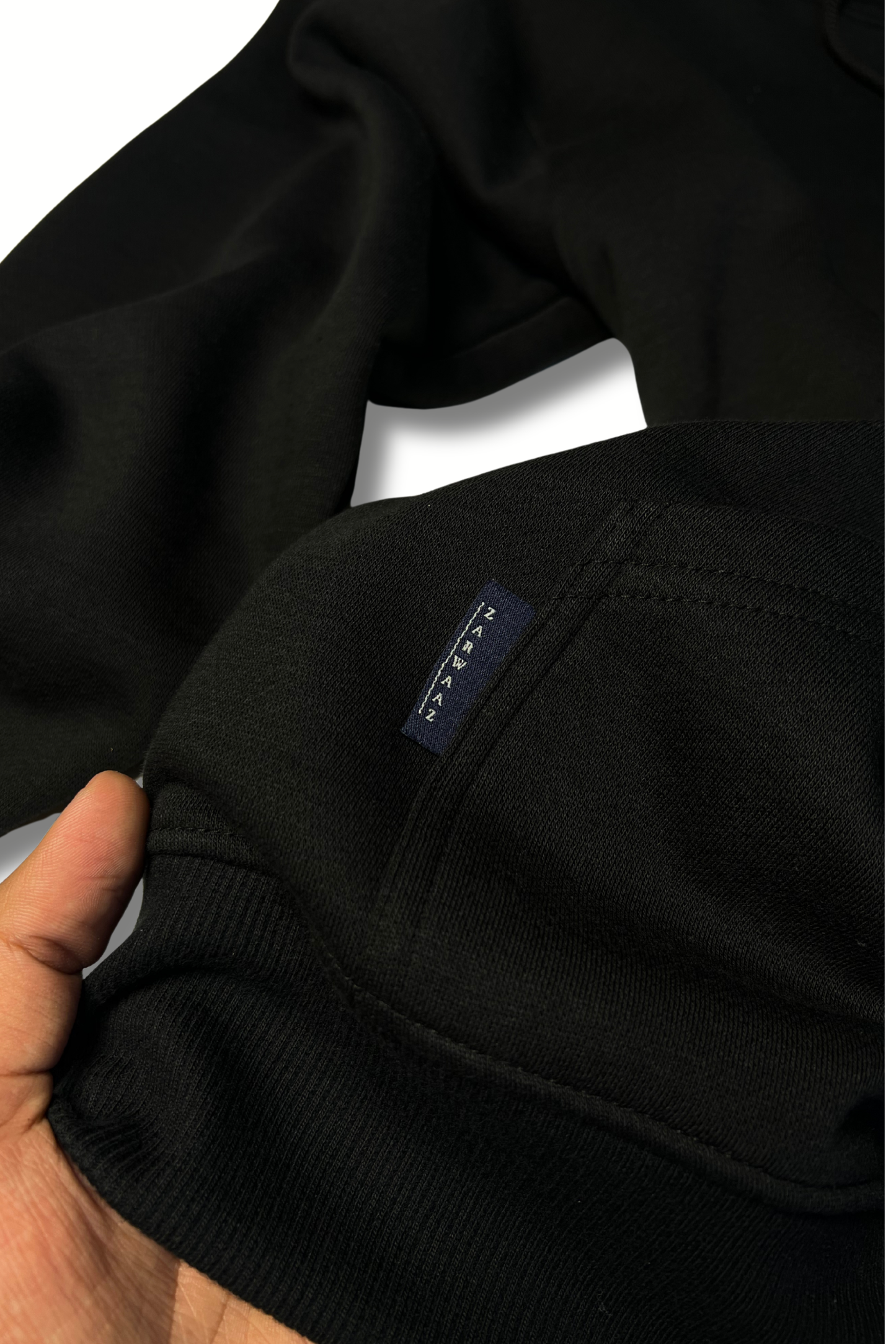 Black GTR Print pullover hoodie